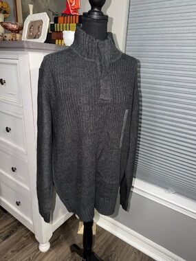 Weatherproof Men's Charcoal Gray Turtleneck Sweater